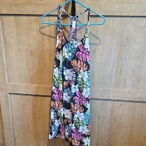 (J51) Womans Sz XL Secret Treasures Multicolor Tropical Chemise